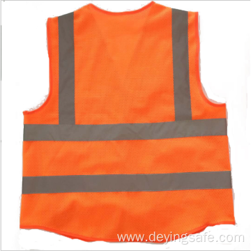 safety reflective vest with 4 refletive stripes